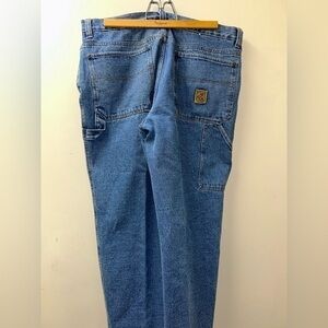 Salmon River Traders Blanket Lined Carpenter Jeans Medium Wash 38x30